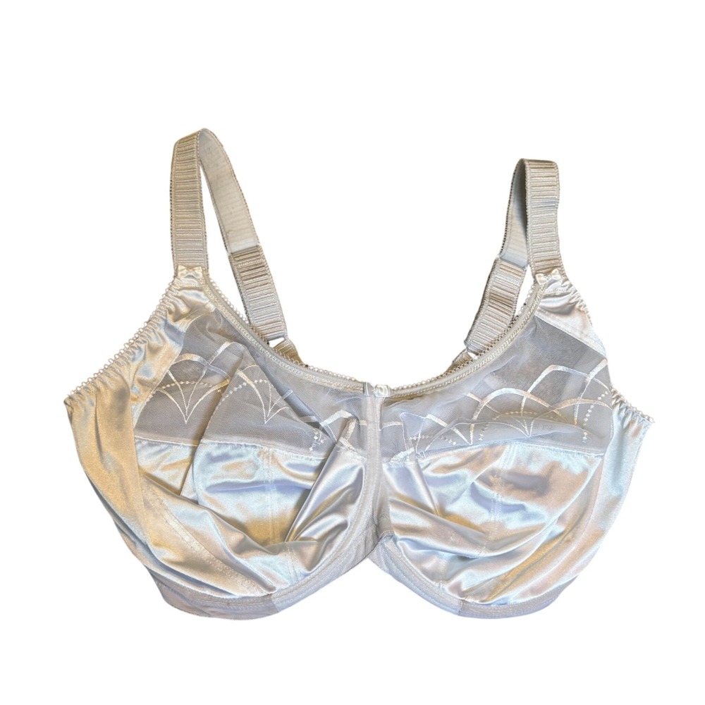 Elomi Bra 36K Underwire Womens White Full Figure Embroidered EL4030WHE